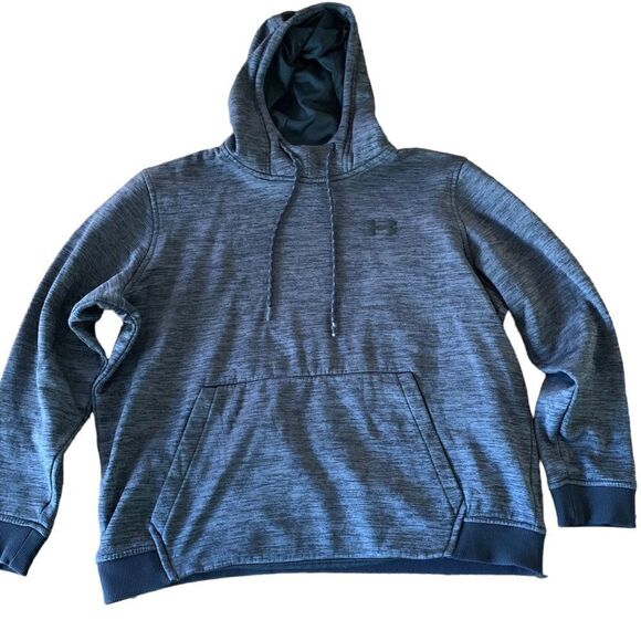 Under Armour Loose Fit Hoodie Heathered Gray Sz L - Picture 3 of 9